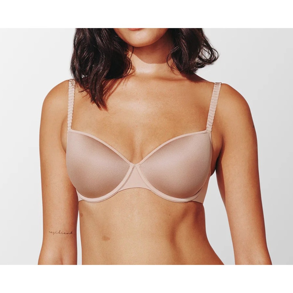 ThirdLove 24/7 Classic T-Shirt Bra 36D Tan Nude Underwire Everyday